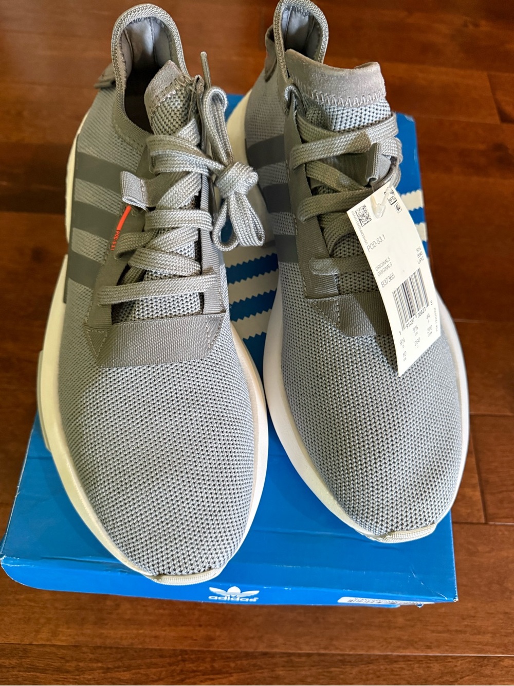 adidas P.O.D.S3.1 Men’s Grey Knit Lace-Up Sneakers